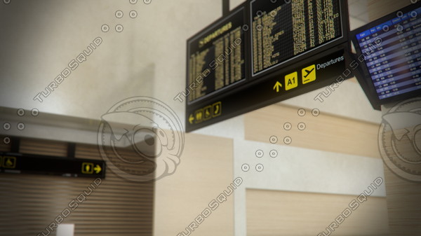 3d departures lounge model - Departures Lounge by tridiART